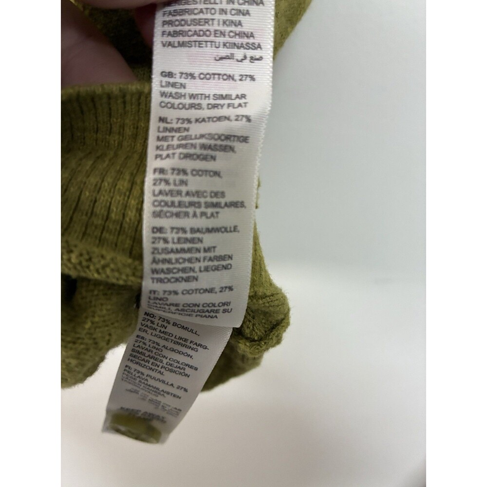 Fat Face Summer Knit Cardigan Vest Olive Green Size Us 18 Button Down - Picture 7 of 11